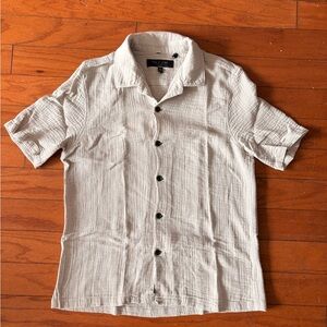 rag & bone Cream Short-Sleeve Button-Down Shirt